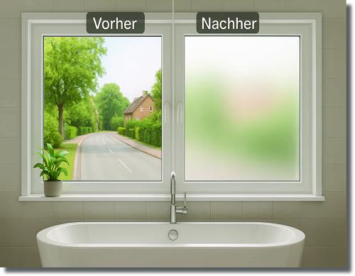 Preview: Fensterfolie „Wassertanz“ – eleganter Sichtschutz